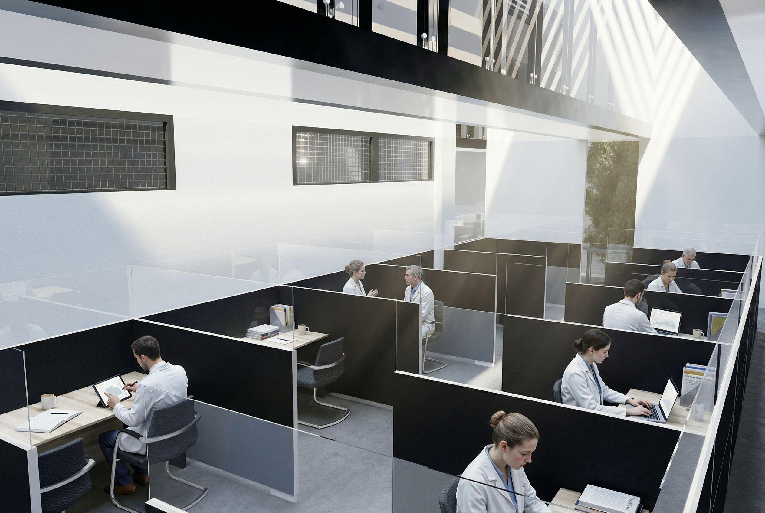 Corredores del campus que fomentan la interacción social en el Colegio La Aurora - Elite24 Studio, firma de arquitectura en Bogotá