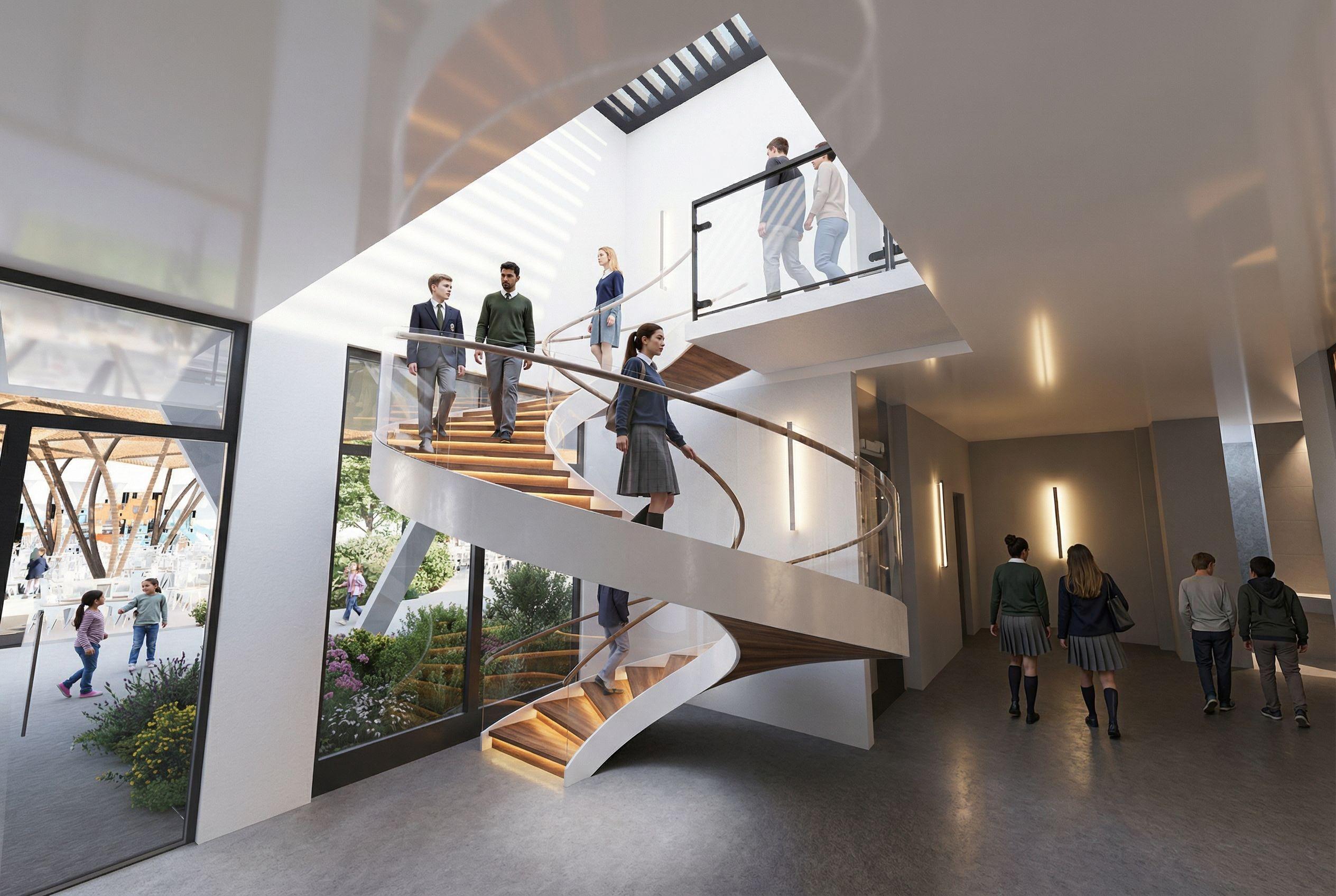 Espacio de aprendizaje informal en el Colegio Campestre La Aurora, Bogotá - Elite24 Studio, firma de arquitectura en Bogotá