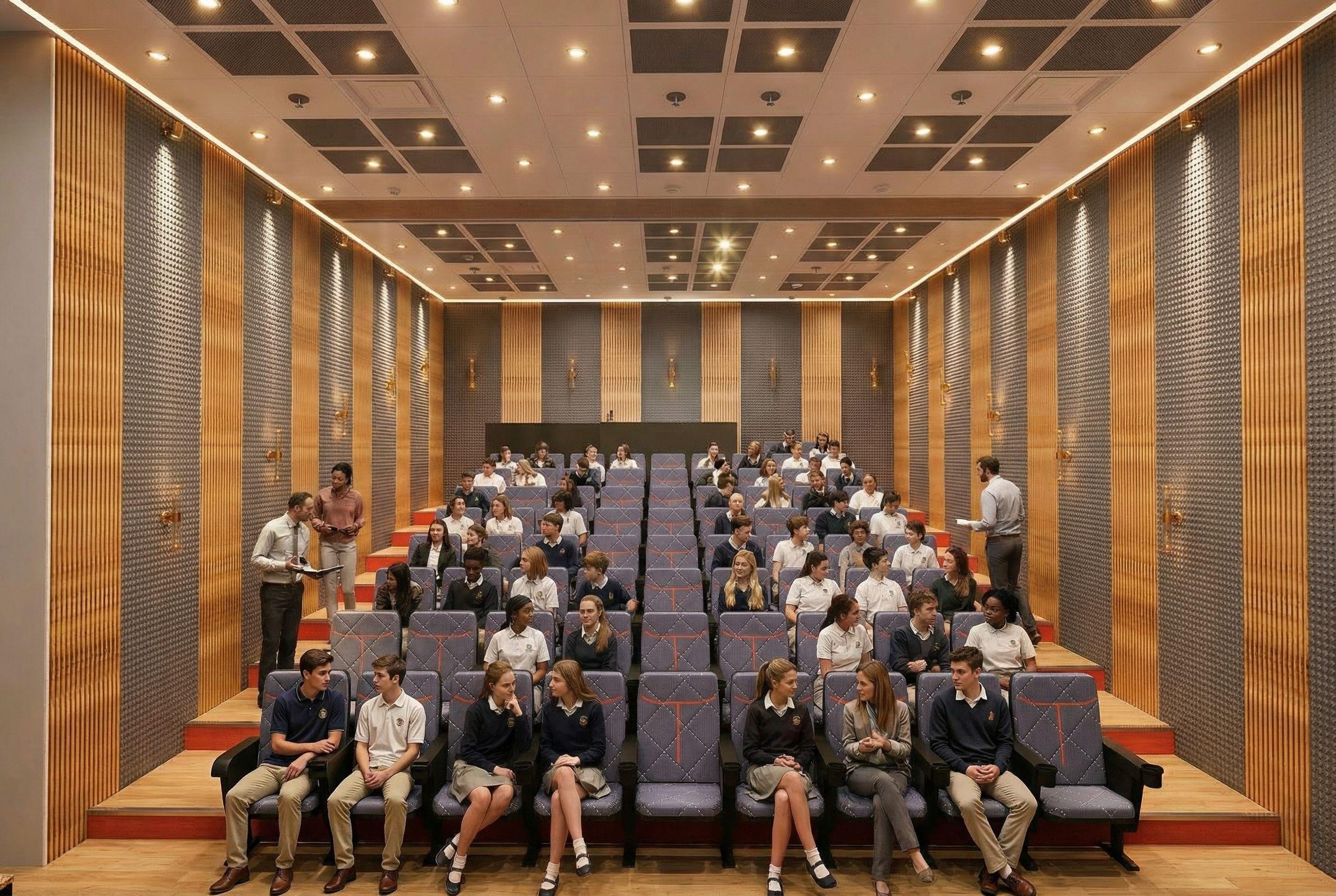 Área de encuentro y urbanismo táctico en el campus del Colegio La Aurora - Elite24 Studio, firma de arquitectura en Bogotá