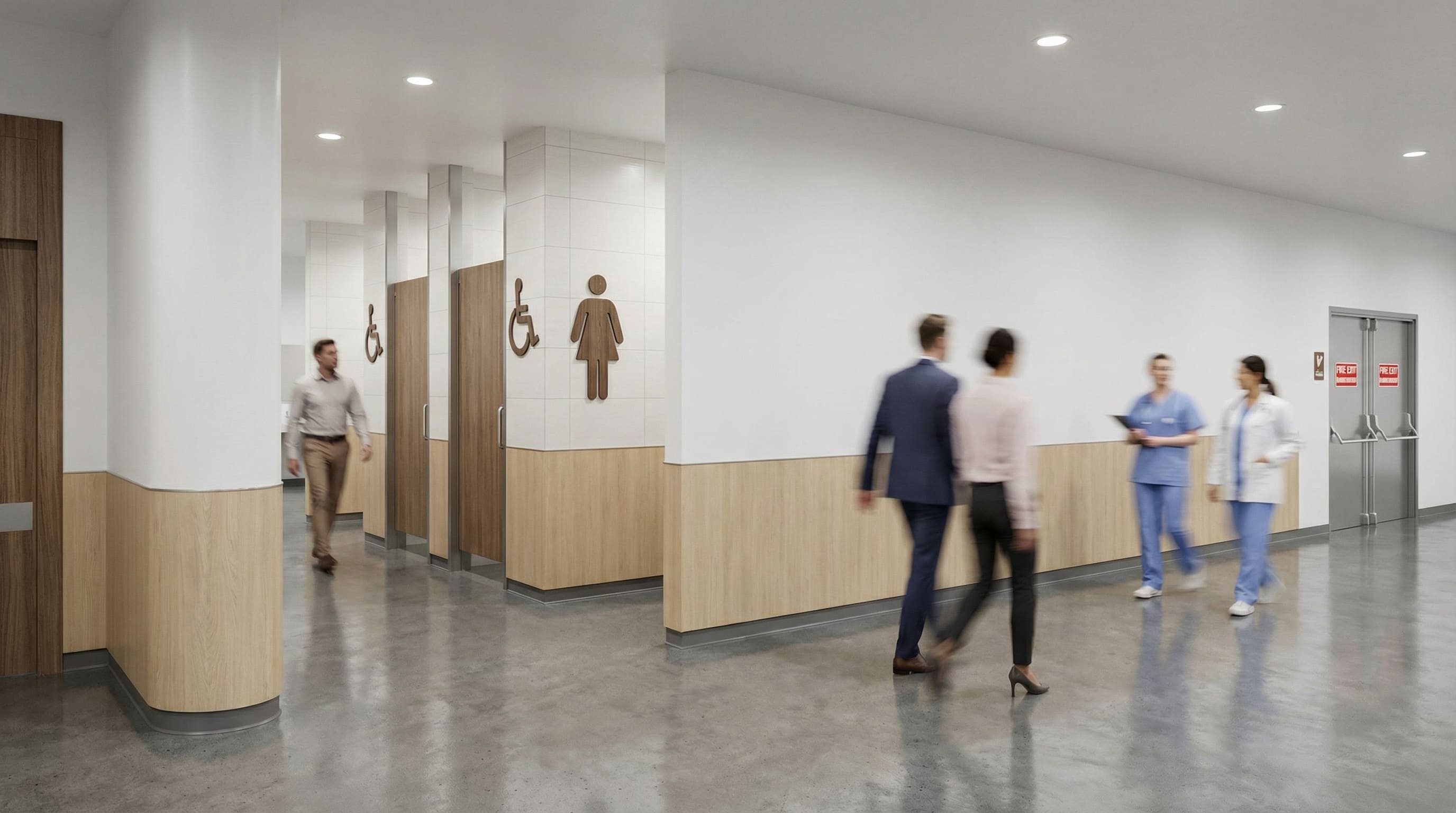 Circulación interna que conecta los flujos espaciales del Centro de Neurociencias CIIN - Elite24 Studio, firma de arquitectura en Bogotá