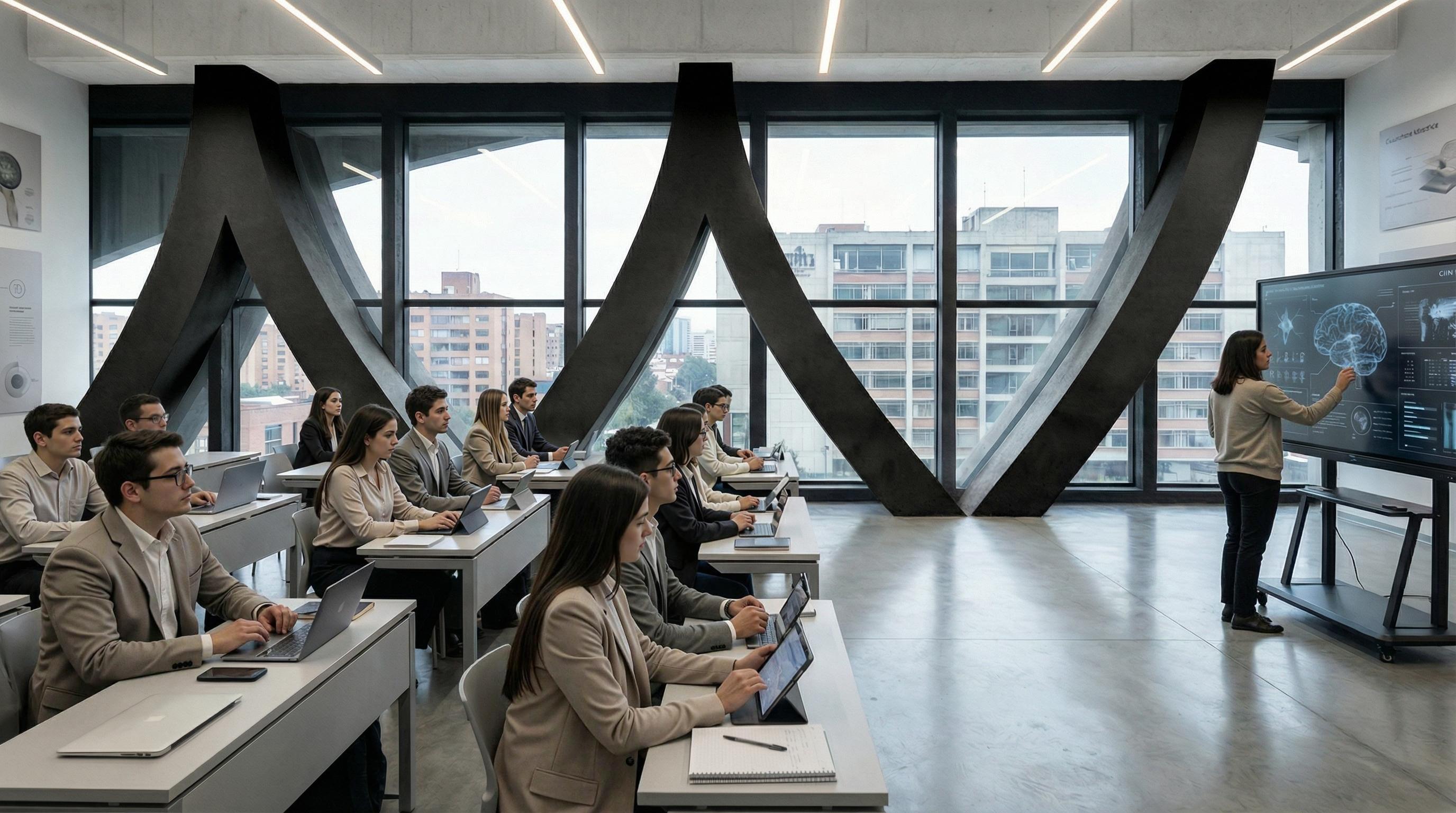 Vista aérea del Centro de Innovación en Neurociencias CIIN, hito urbano en Bogotá - Elite24 Studio, firma de arquitectura en Bogotá