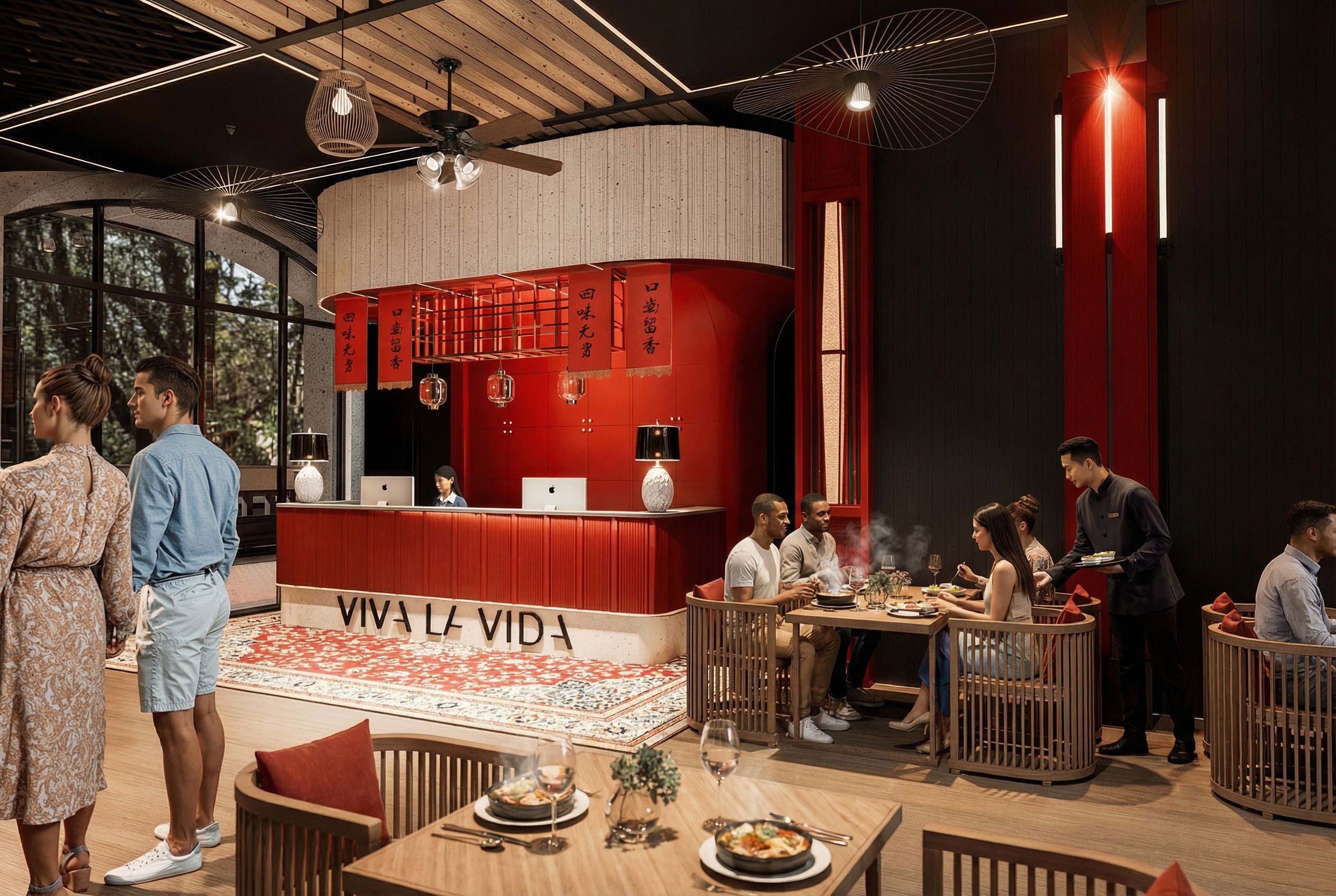 Terraza VIP con vista panorámica en el proyecto Viva la Vida Medellín - Elite24 Studio, firma de arquitectura en Bogotá
