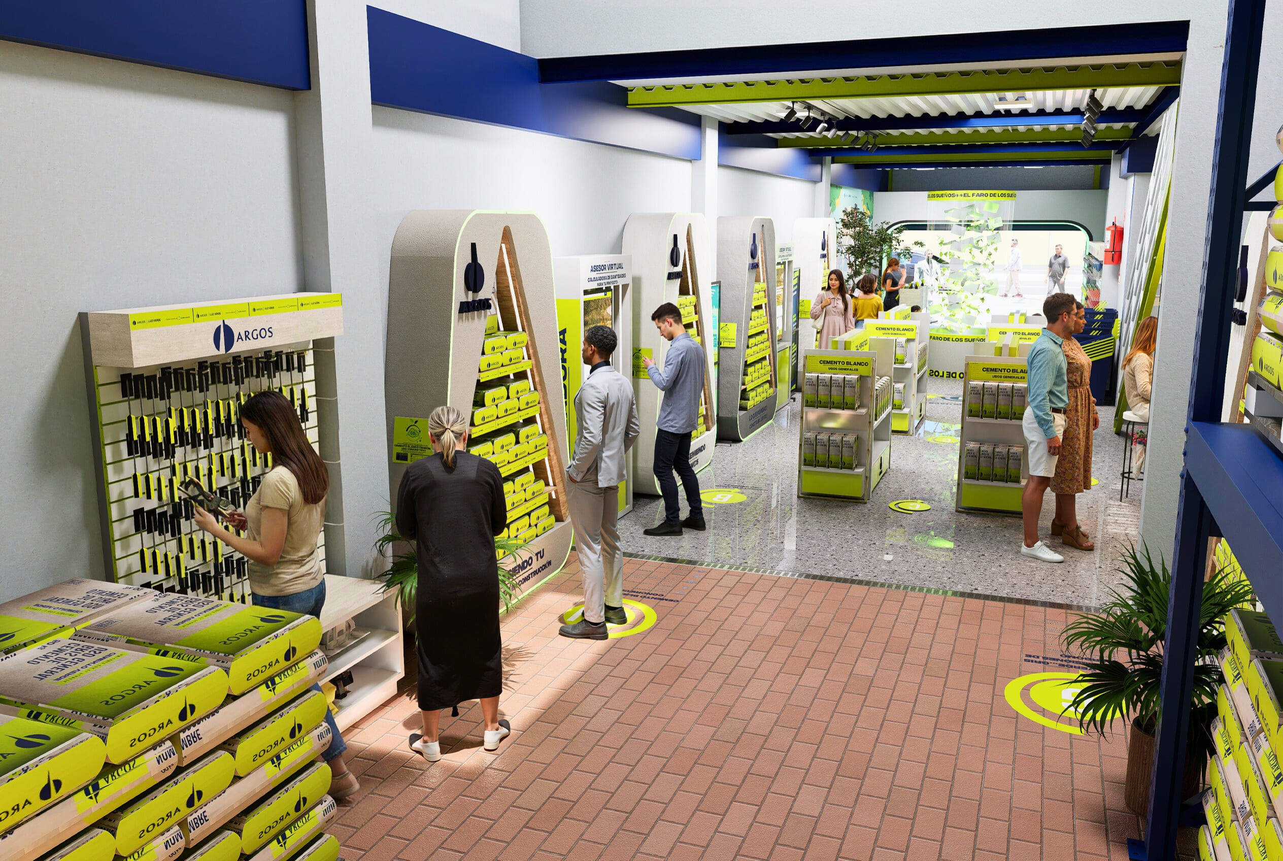 Mural de los Sueños que narra historias de hogares construidos en Argos Ruta Verde - Elite24 Studio, firma de arquitectura en Bogotá