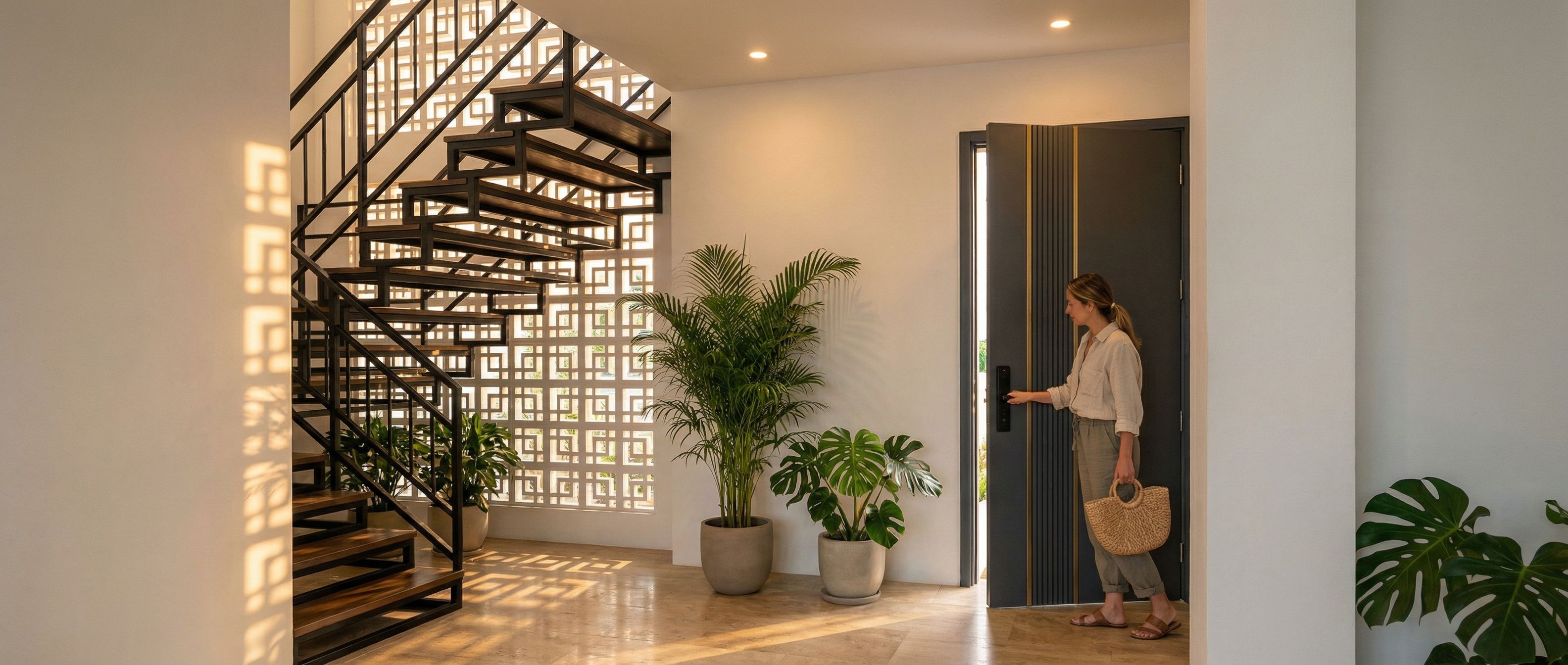 Espacio social en planta baja de esquema abierto en una vivienda de Parallel 12 - Elite24 Studio, firma de arquitectura en Bogotá