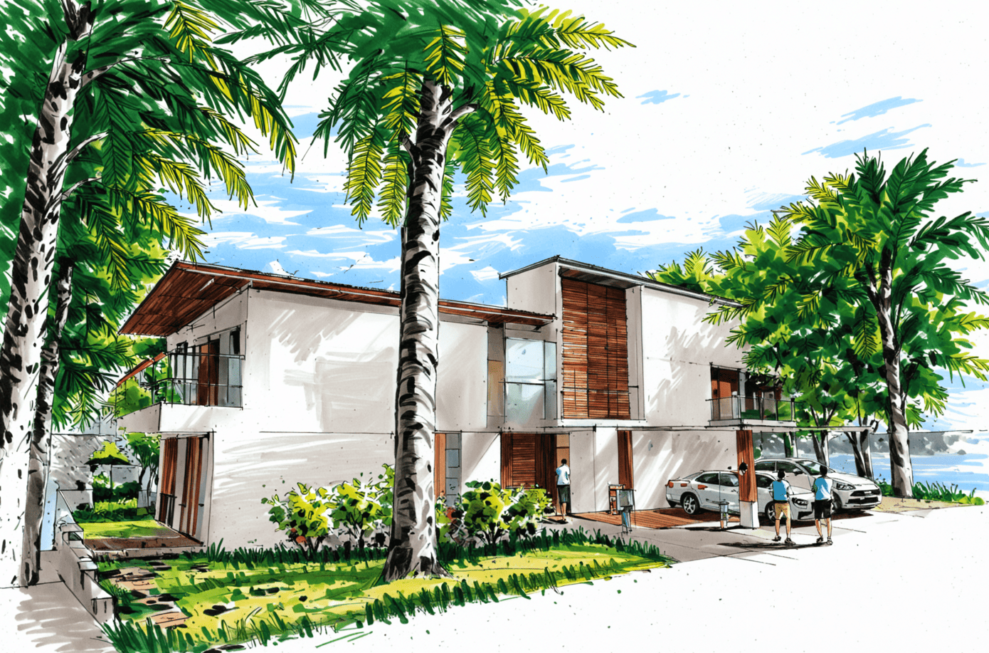 Render conceptual de Casa Brisa del Mar - Elite24 Studio, firma de arquitectura en Bogotá