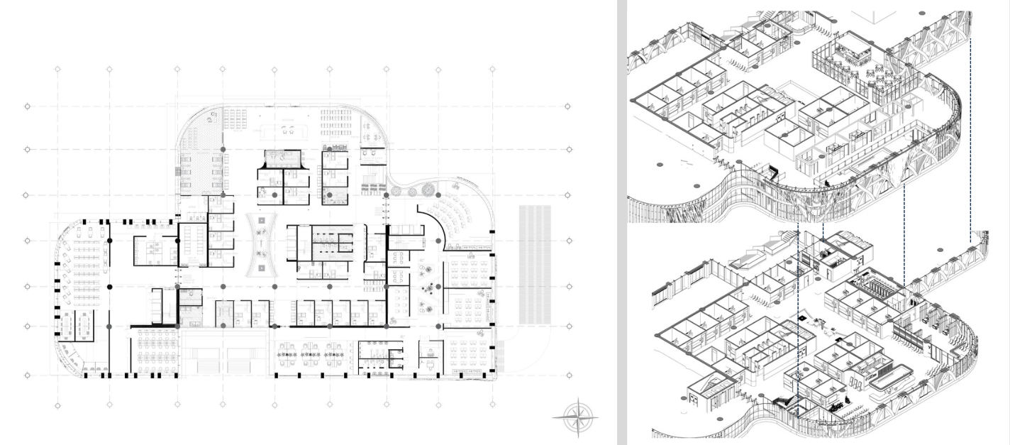 Captura conceptual del diseño del Centro de Innovación en Neurociencias CIIN - Elite24 Studio, firma de arquitectura en Bogotá