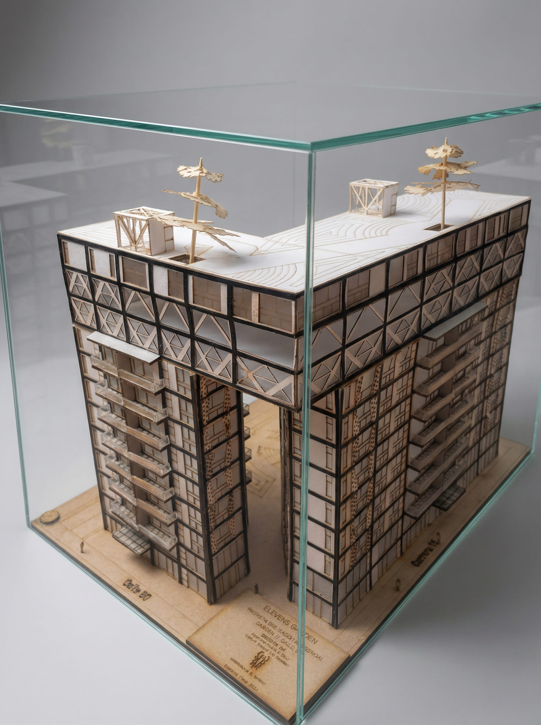 Maqueta arquitectónica del proyecto Elevens Garden en Chicó, Bogotá - Elite24 Studio, firma de arquitectura en Bogotá