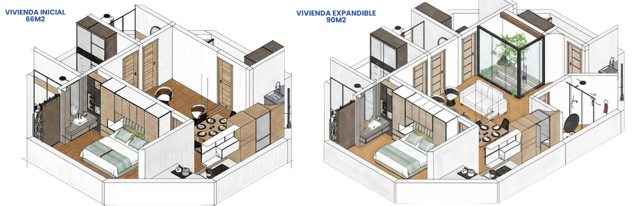 Render exterior de Samadhi Lottus Corona - Elite24 Studio, firma de arquitectura en Bogotá